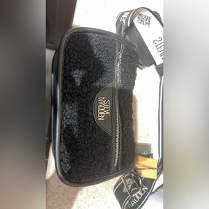 Black Sherpa Steve Madden shoulder purse